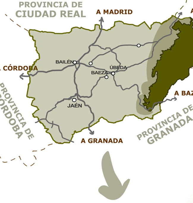 Mapa de las Sierras de Cazorla, Segura y las Villas - Cuadrante A1